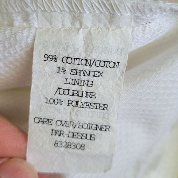 Cynthia Steffe white pique pants sz 6 - Picture 5 of 6